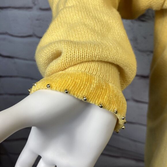 Quacker Factory Women’s MEDIUM Yellow Sequin Butterfly Sweater Whimsical SZ 1X - Picture 6 of 14